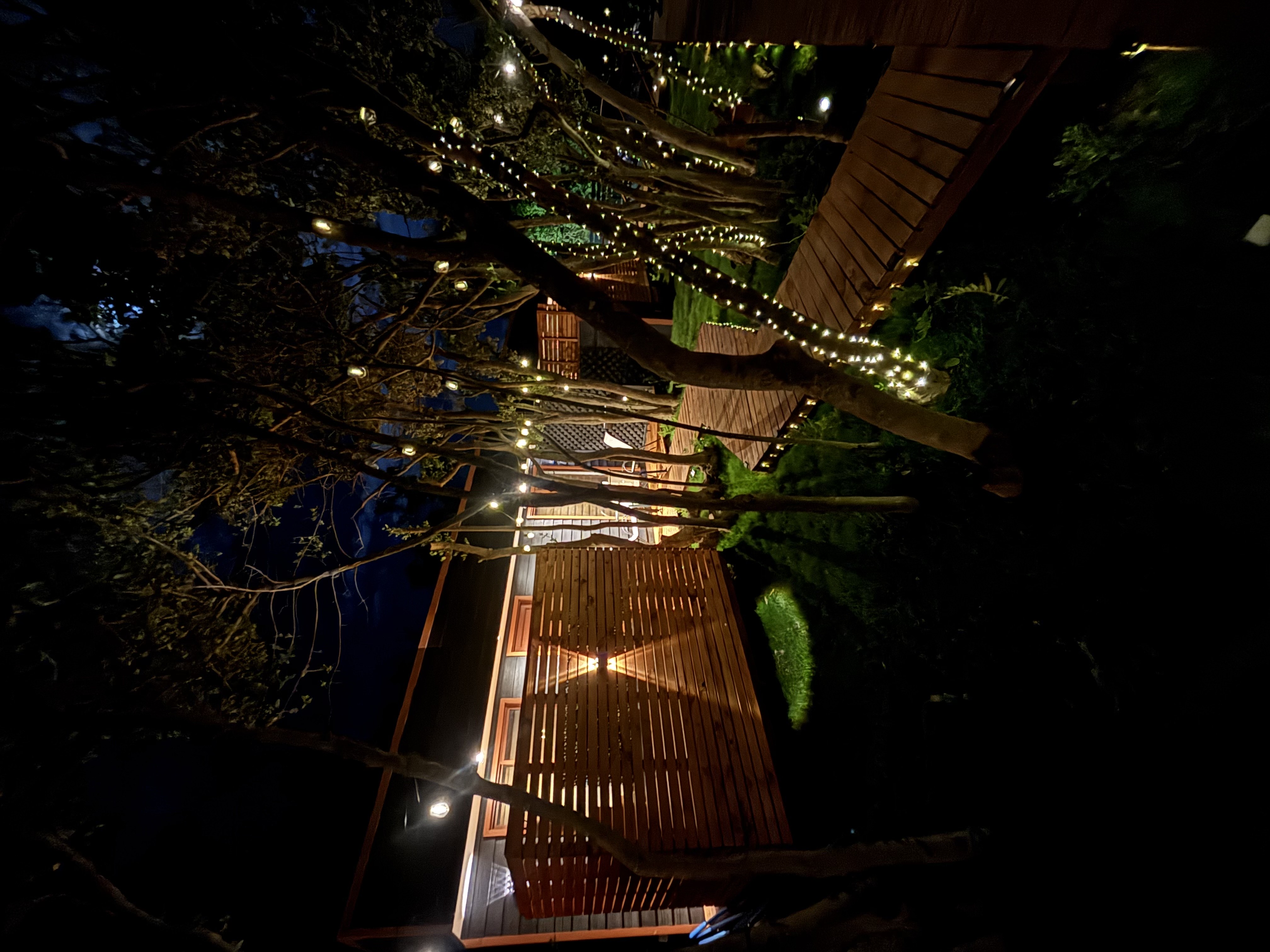 Vista exterior al atardecer