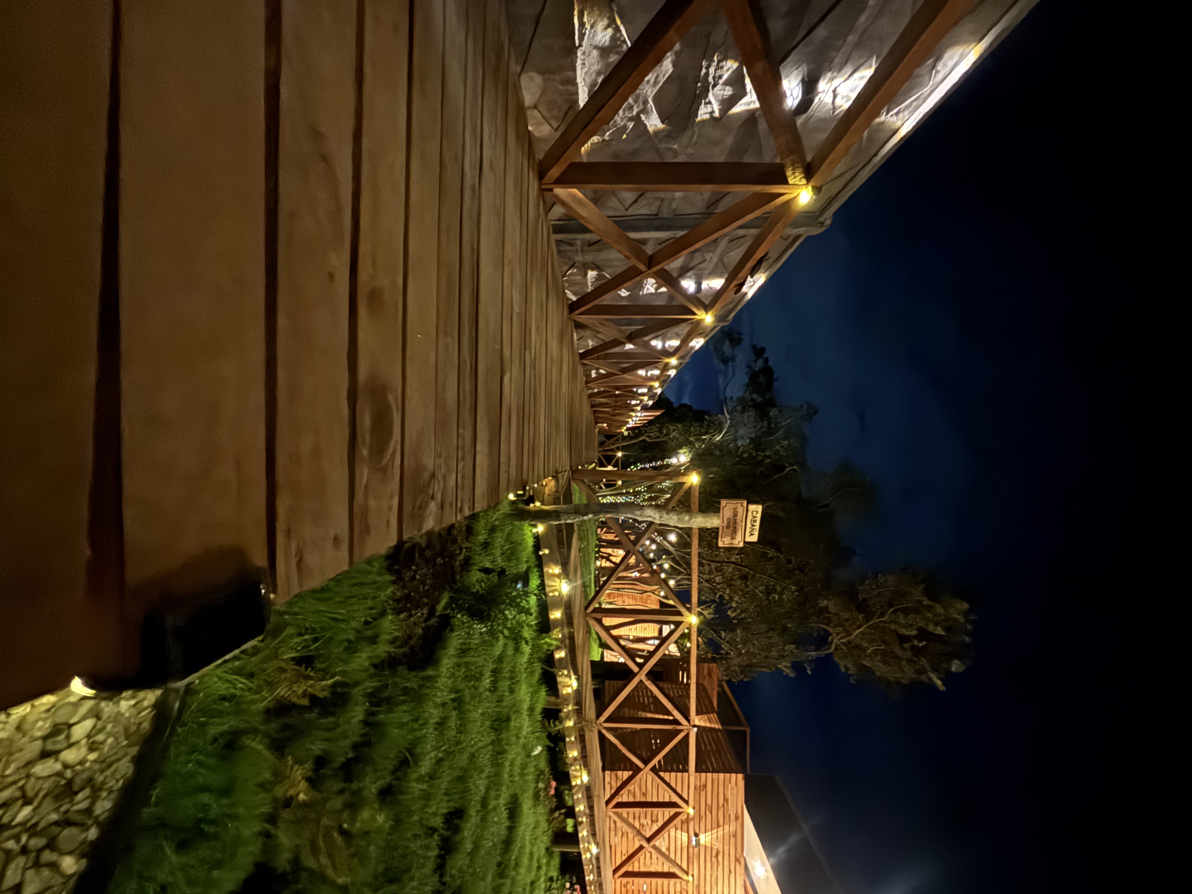 Vista del mar desde las cabañas